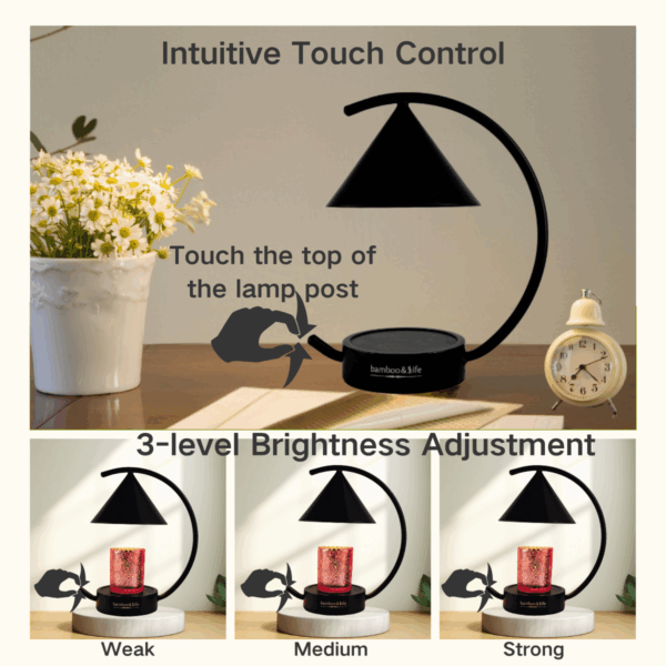 Moonlit TouchOn Candle Warmer Lamp - Jet - Image 4