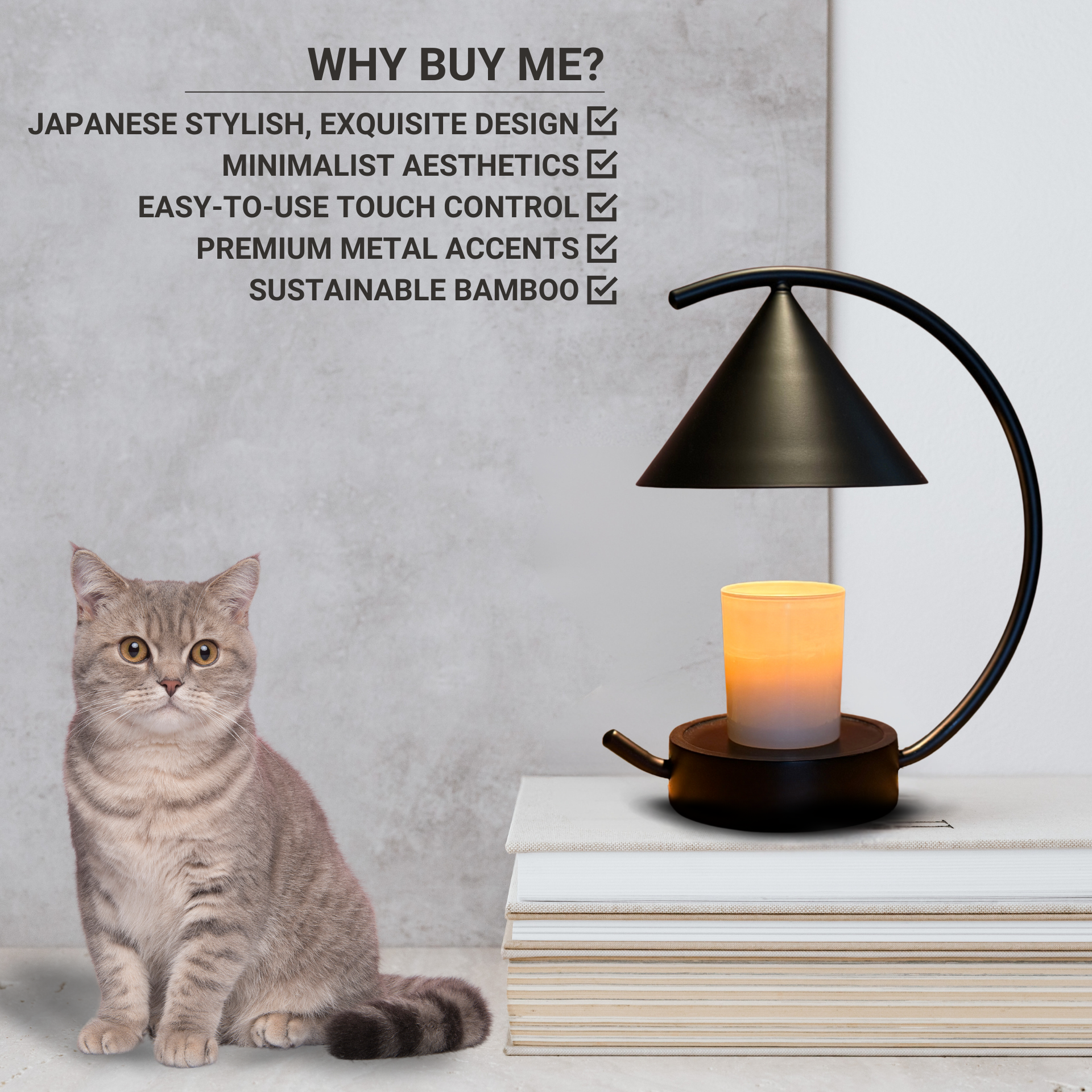 Moonlit Bamboo Touch On Candle Warmer Lamp
