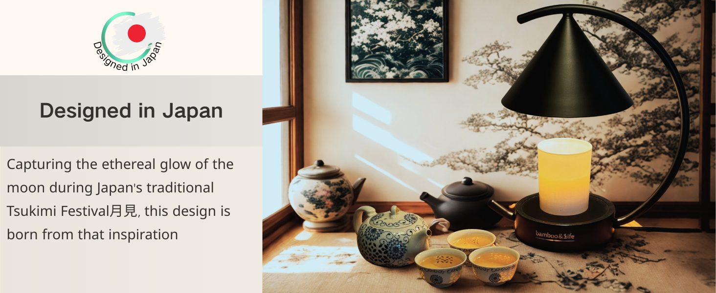 bamboo&life japanese moon candle warmer housewarming gift